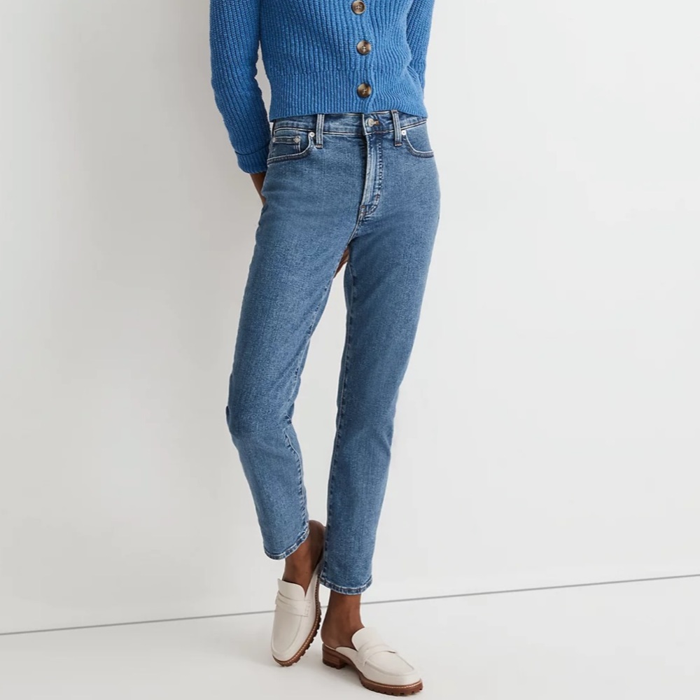 NWT MADEWELL The Mid-Rise Perfect Vintage Jean in Knowland Wash